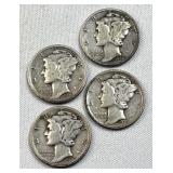 1935-D-S and 1936-D-S Mercury Silver Dimes, US