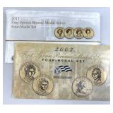 2007 & 2015 US Mint First Spouse Medals Sets