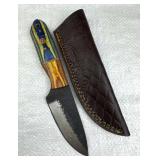 Handmade Steel Fixed Blade Knife w/ Sheath