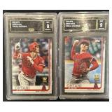 (2) 2019 Shohei Ohtani Rookie Trophy PreOwned