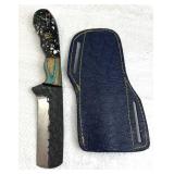 Damascus Steel Fixed Blade Knife w/ Sheath