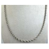925 Silver Italy Twisted Herringbone Chain Necklac
