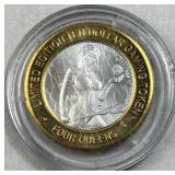3/5th Oz Silver Strike Casino Token, Four Queens