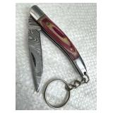 Damascus Steel Fixed Blade Knife w/ Sheath