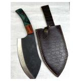 Damascus Steel Fixed Blade Knife w/ Sheath