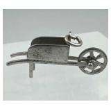 925 Silver Vintage Wheelbarrow Charm