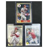(3) 2022 Shohei Ohtani Cards, Parallels/Chrome