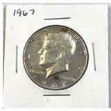 1967 JFK 40% Silver Half Dollar, US 50c Coin