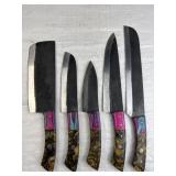 (5) Damascus Steel Chef