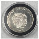 1oz Silver 1965 Chief Choctaw Round .999 Fine
