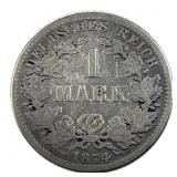 1874 Germany 1 Mark Silver Coin