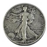 1940-S Walking Liberty Half Dollar, 90% Silver