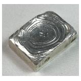 2ozt+ Silver Bar, Hand Poured .999 Wavy Design