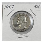 1957 Washington Quarter, 90% Silver