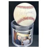 Jose Vizcaino Signed OMLB Baseball, Case & Photo