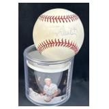 Larry Dierker Signed OMLB Baseball, Case & Photo
