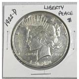 1922-D Silver Peace Dollar $1 US Coin