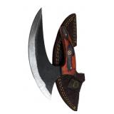 Handmade Steel Fixed Blade Knife w/ Sheath