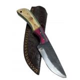 Handmade Steel Fixed Blade Knife w/ Sheath
