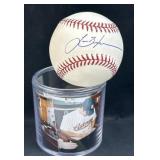 Lance Berkman Signed OMLB Baseball, Case & Photos