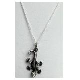 925 Silver Vintage 3D Lizard Gecko Pendant Necklac