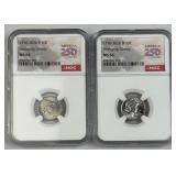 (2) 1776-2026 P&D Emerging Liberty Dimes NGC MS66