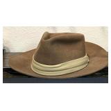 Golden Gate Tan Fedora, Cream Ribbon Band