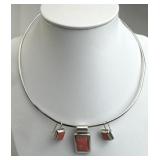 925 Silver Mexico Spiny Oyster Necklace & Earrings