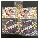 (3) 2005 World Series Patches & Astros Magnet