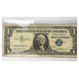 1957 $1 Silver Certificate Star Note *96666805A