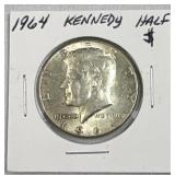 1964 Silver JFK Kennedy Half Dollar 50c US Coin