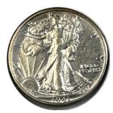 1943-S Silver Walking Liberty Half Dollar 50c 90%