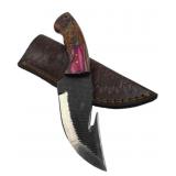 Handmade Steel Fixed Blade Knife w/ Sheath