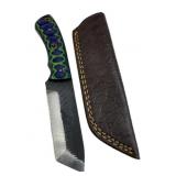 Handmade Steel Fixed Blade Knife w/ Sheath