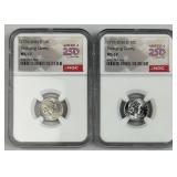 (2) 1776-2026 P&D Emerging Liberty Dimes NGC MS67