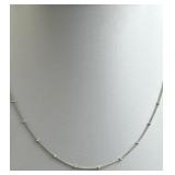 925 Silver Beaded Satellite Chain Necklace