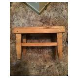 HANDMADE WOODEN FOOTSTOOL