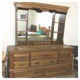 EIGHT DRAWER MIRROR DRESSER