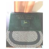 TWO JOHN DEERE BRAIDED RUGS