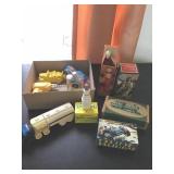AVON MENS BOTTLES, SOME WITH BOX, TENNIS, TRUCKS,