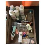 PERFUME BOTTLES, FROG TOOTH BRUSH, QTIP HOLDER