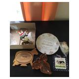 50TH ANNIVERSARY PLATE, 1977 ASHTRAY, COW