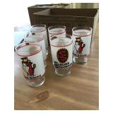 SIX VINTAGE SIRLOIN STOCKADE RESTAURANT GLASSES