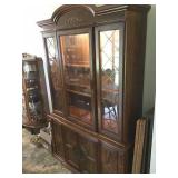LIGHTED THREE SHELF CHINA CABINET