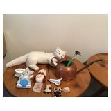 WATERING CAN, CAT, LOTS OF REFRIGERATOR