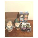 SNEEZY & BASHFUL GARDEN GNOMES, WATERING