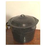 BLACK ENAMEL CANNING POT