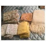 VINTAGE LINENS SHEET, EMBROIDERED