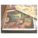 PUZZLE ART, FIVE CEDAR FRAMES APPROX 20X30,