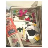 FABRIC, GLITTER PAINT, DUCKS, EMBROIDERY FLOSS